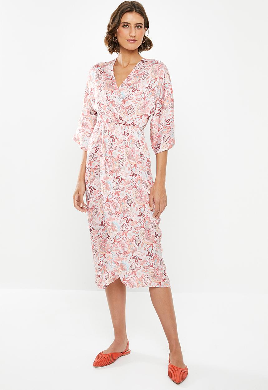 edit - Wrap over dress - multi