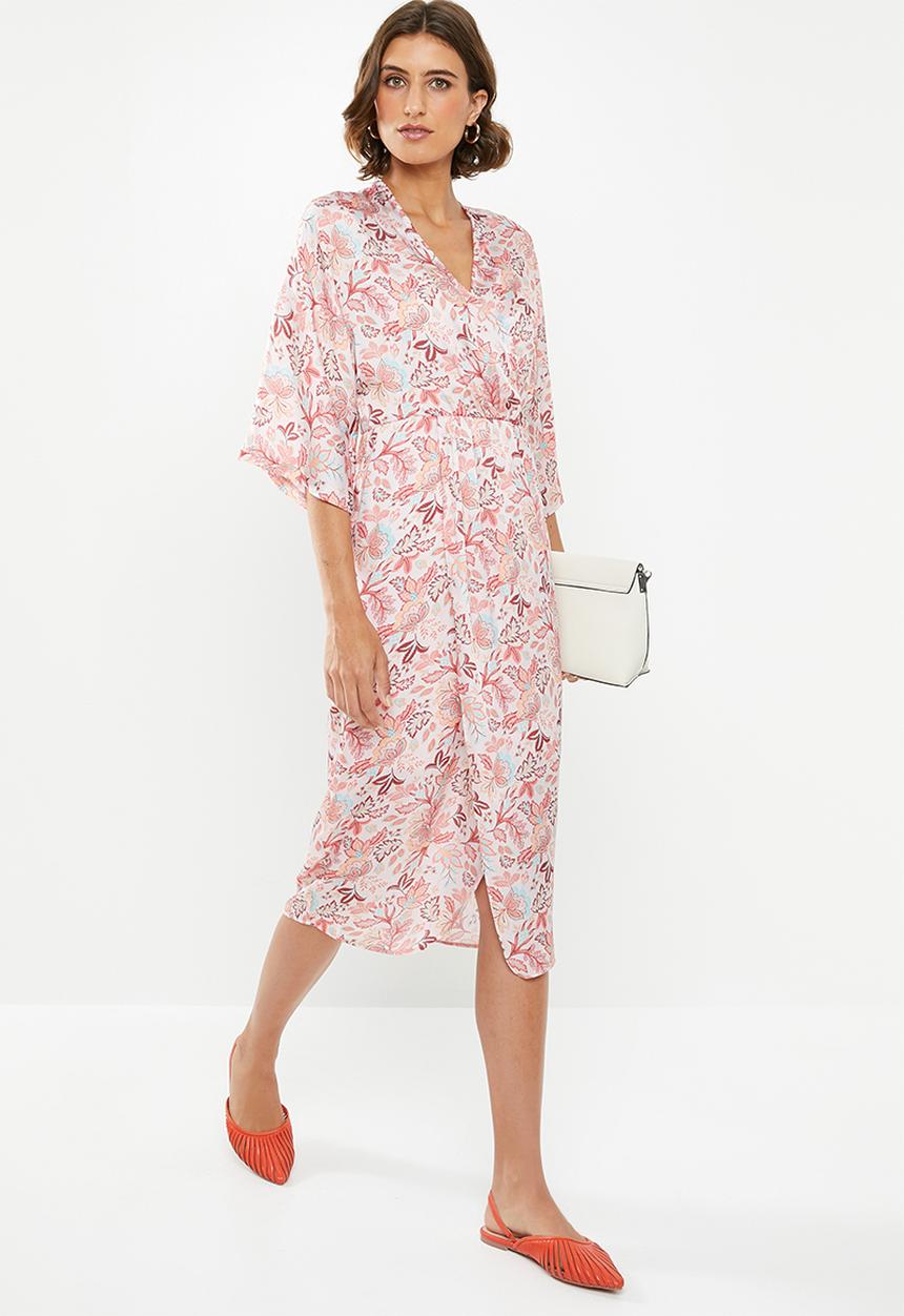 edit - Wrap over dress - multi