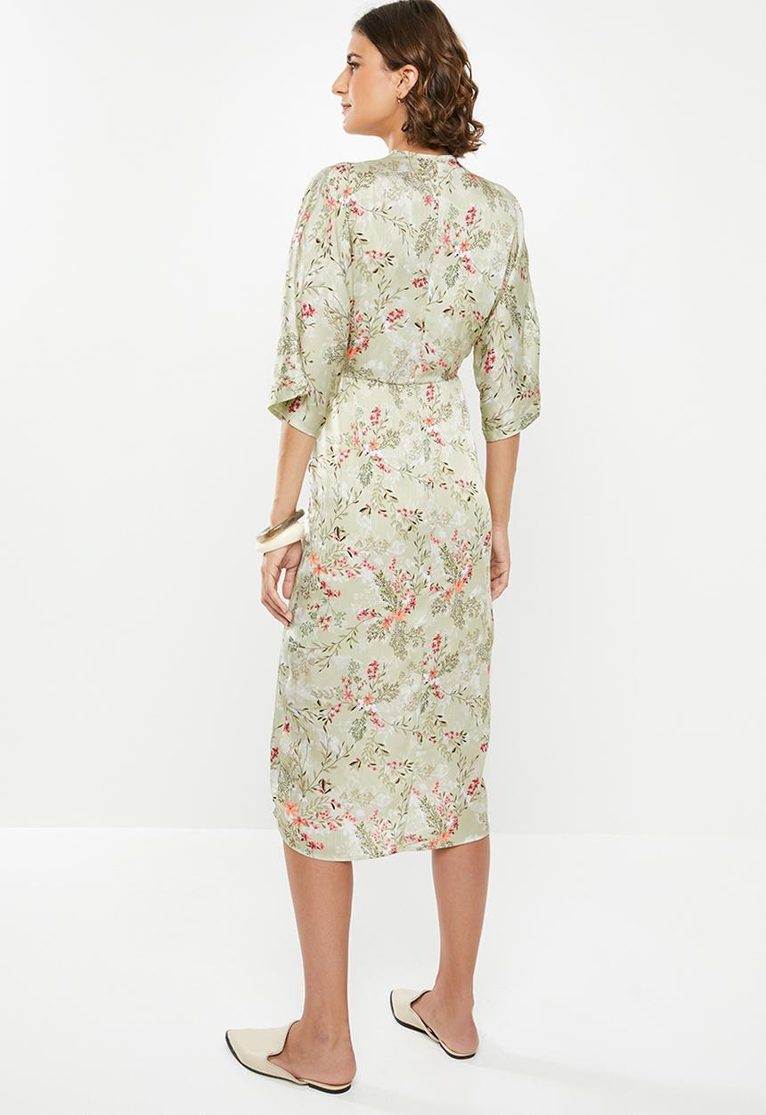 edit - Wrap over dress - green 