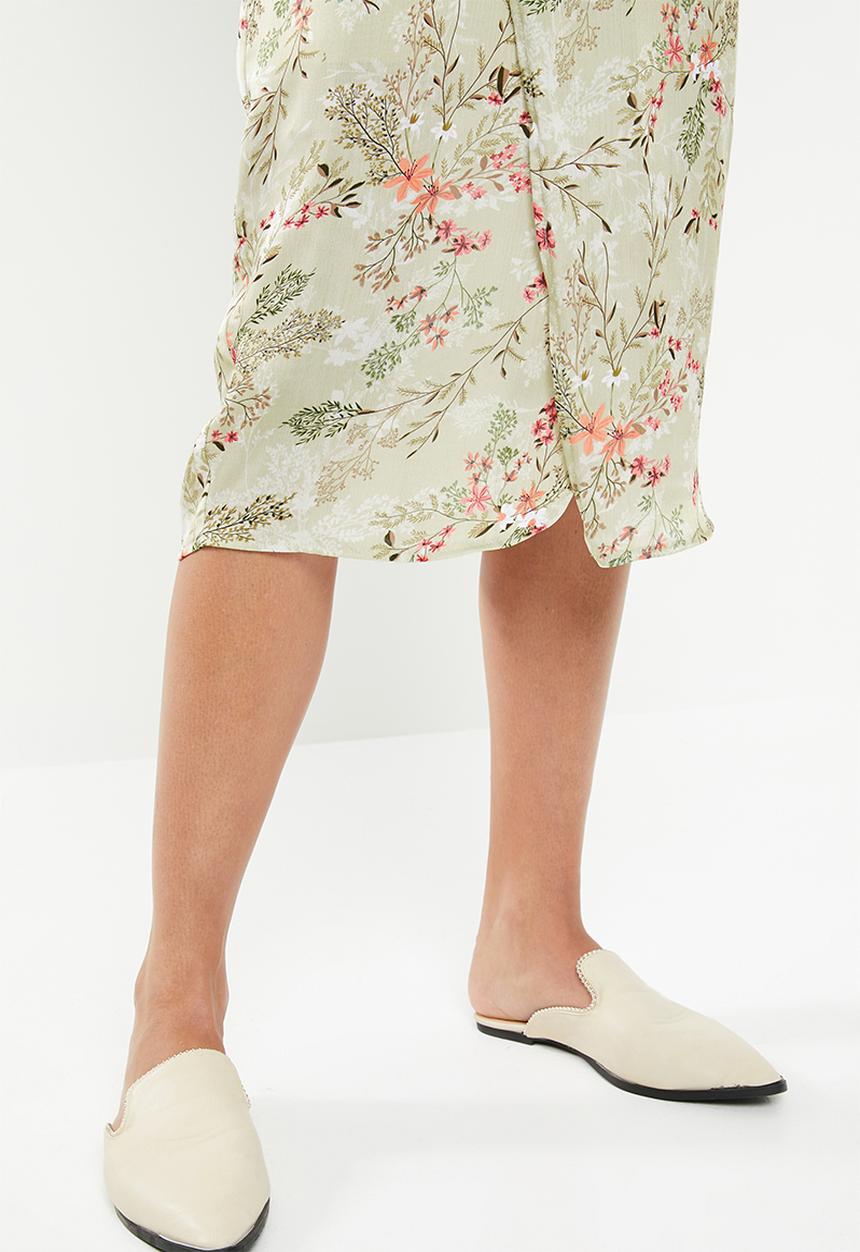 edit - Wrap over dress - green 