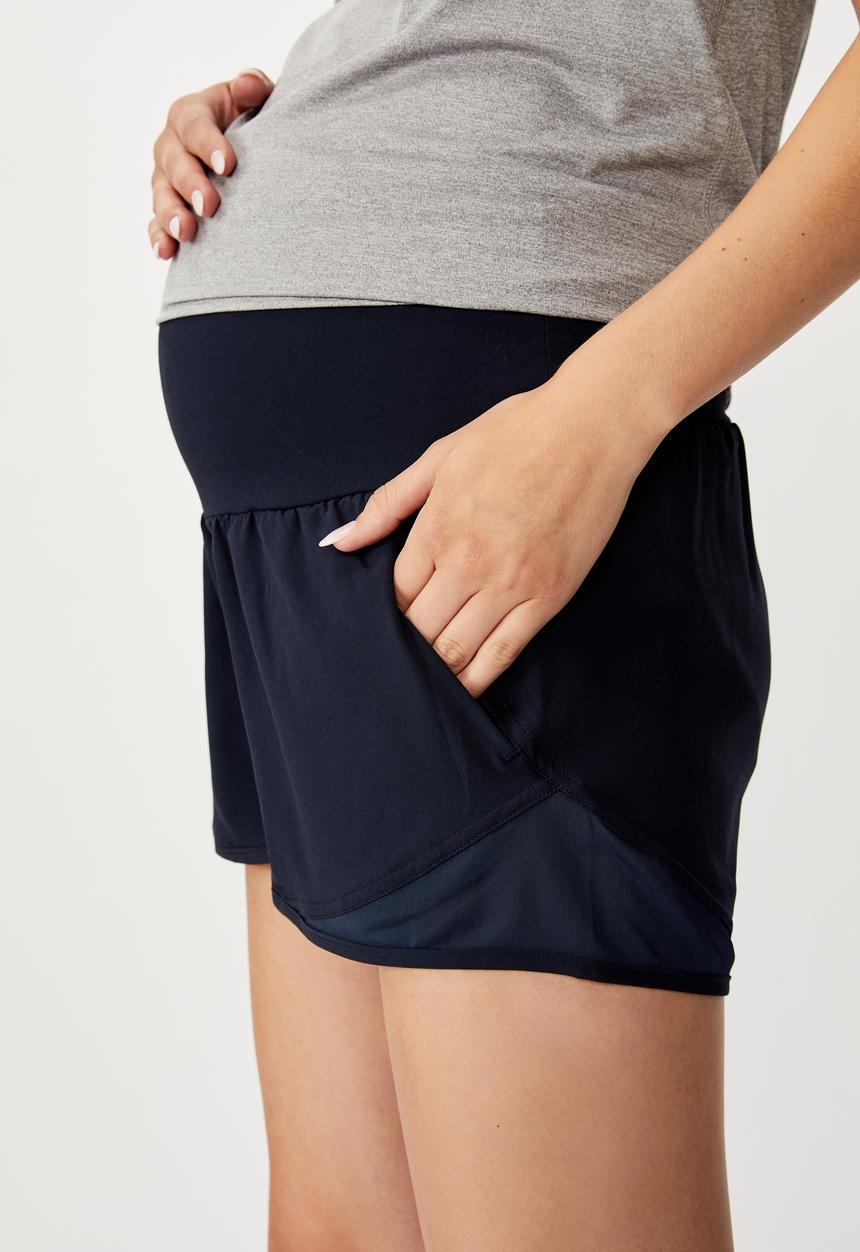 Cotton On - Maternity run mesh shorts - navy