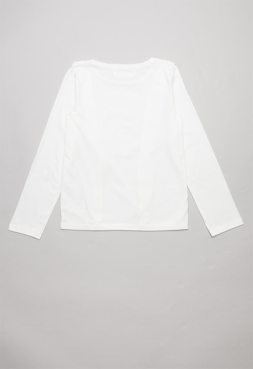 MINOTI - Teens frilled long sleeve top - white