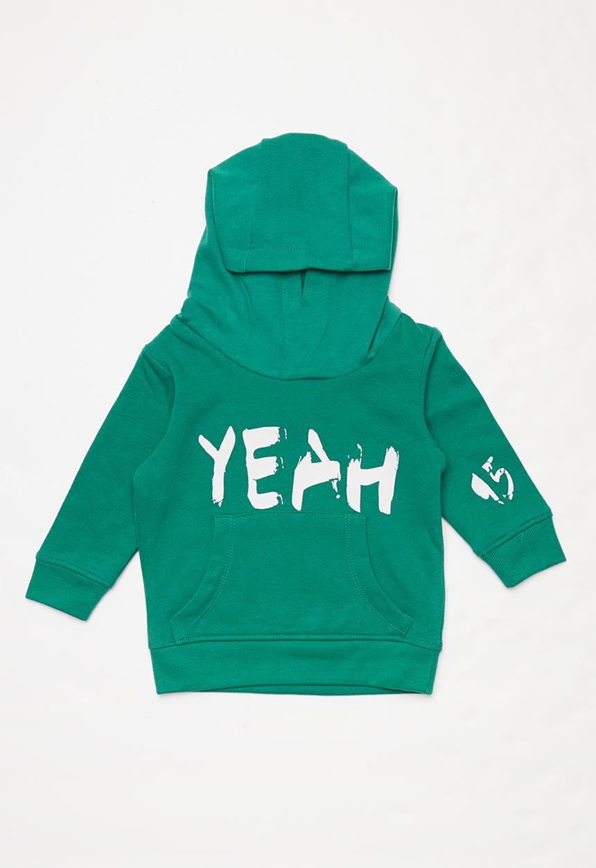 MINOTI - Boys hooded top - green 