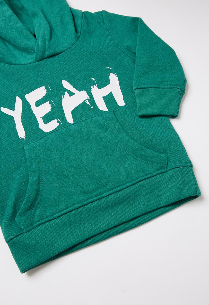 MINOTI - Boys hooded top - green 