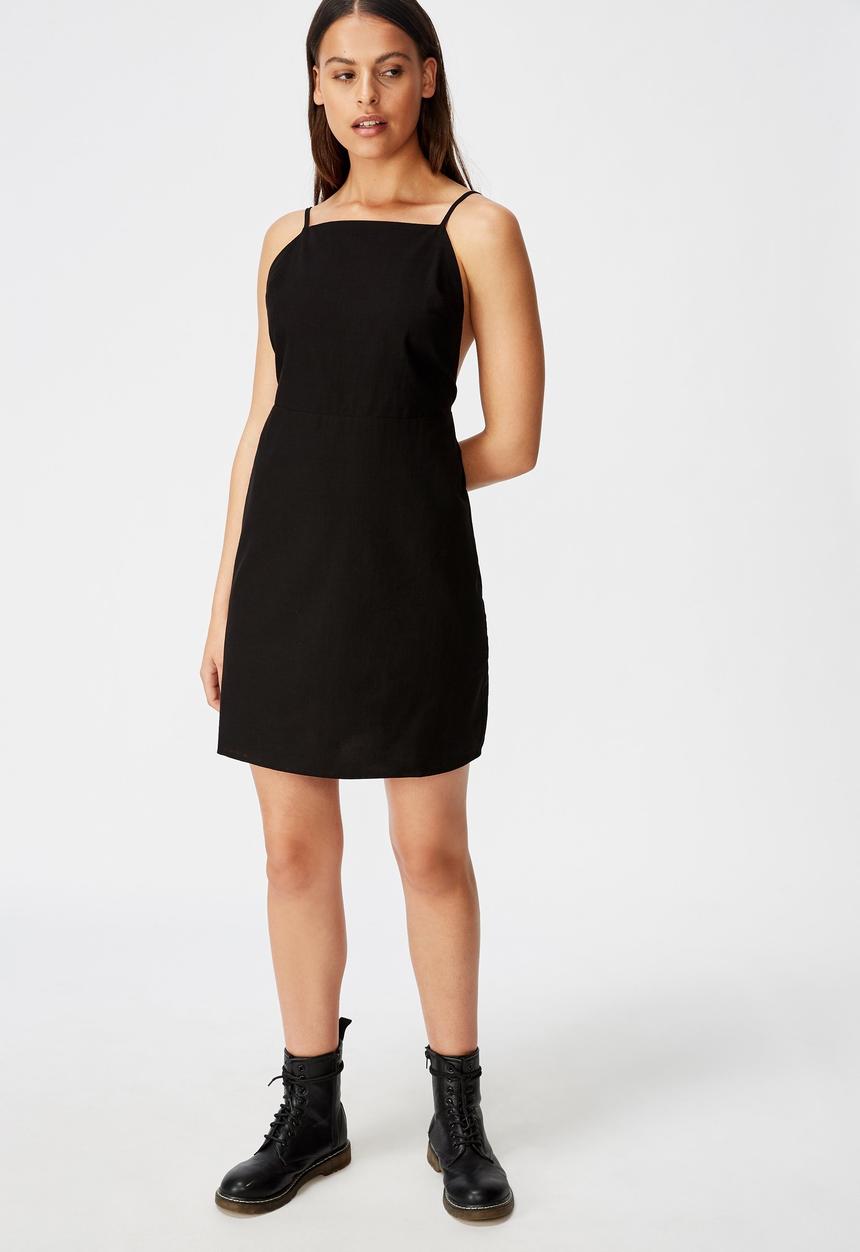 Factorie - Strappy mini dress - black