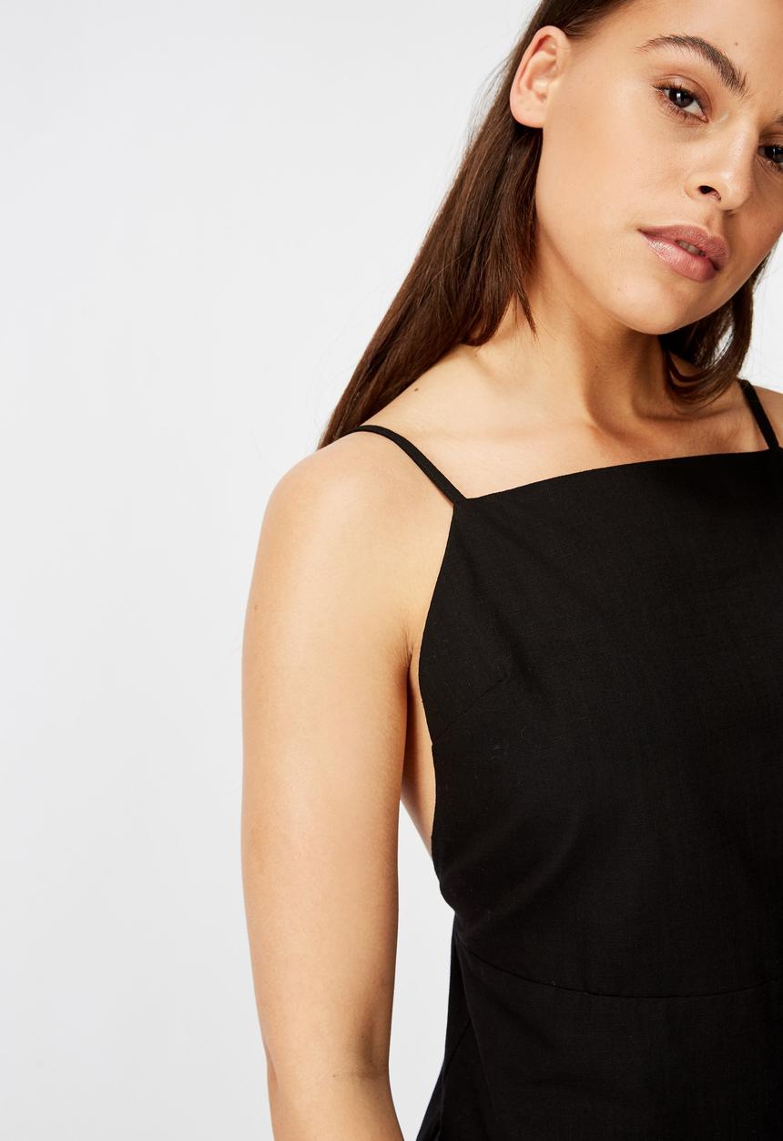 Factorie - Strappy mini dress - black