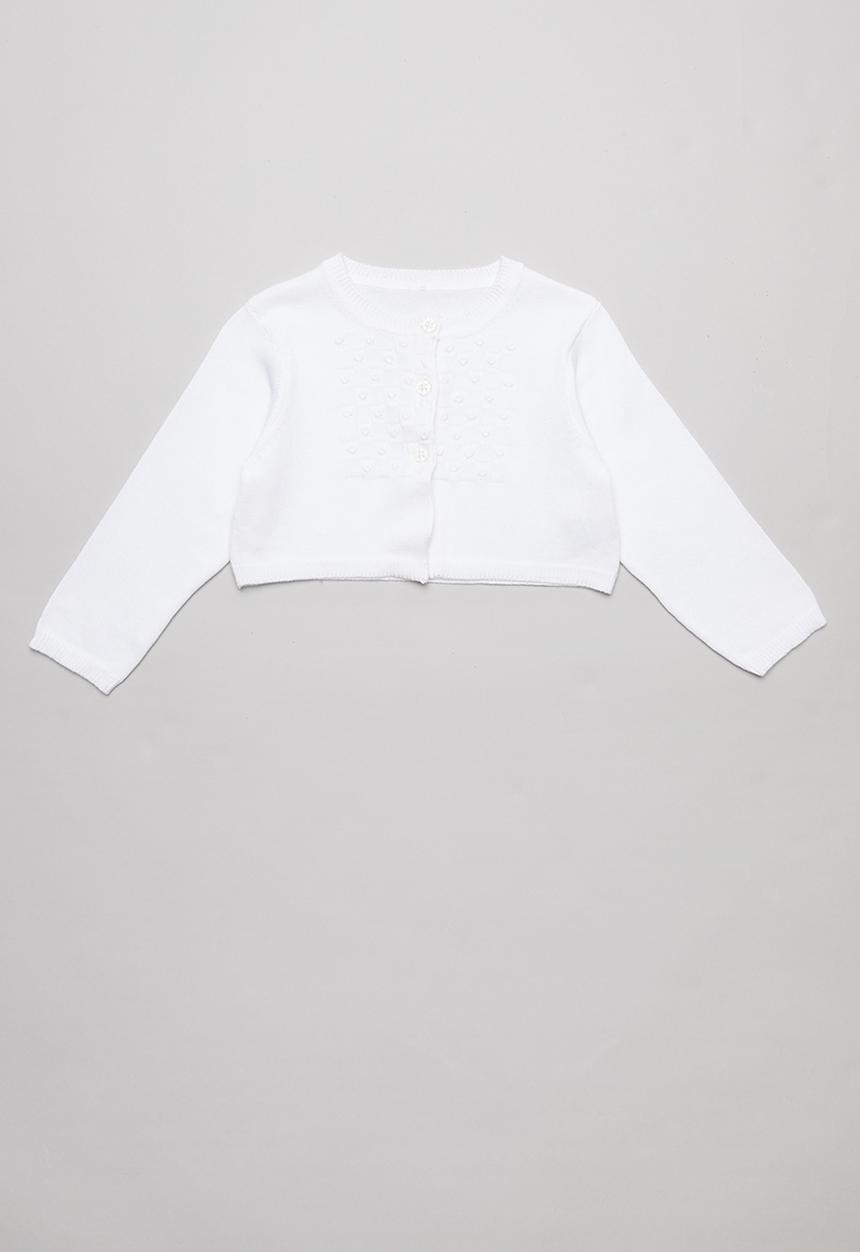 Pop Candy - Organic cotton cardigan - white