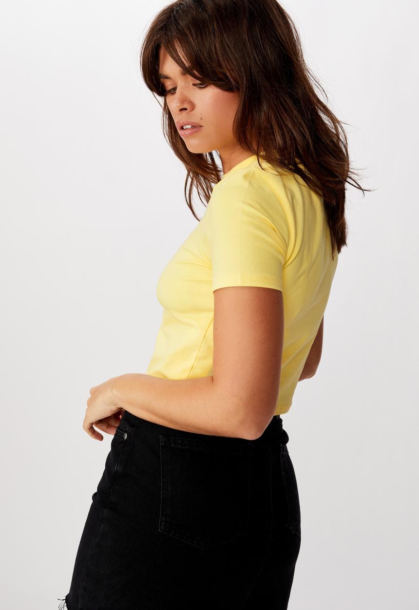 Factorie - Fitted graphic T-shirt devil chrub - lemon meringue