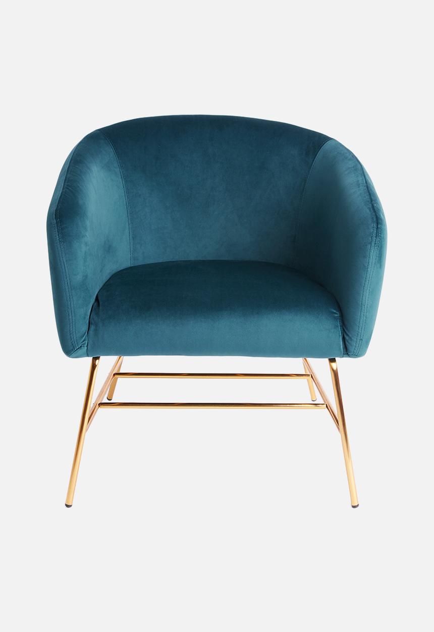 Sixth Floor - Ramsey resting chair - navy & gold