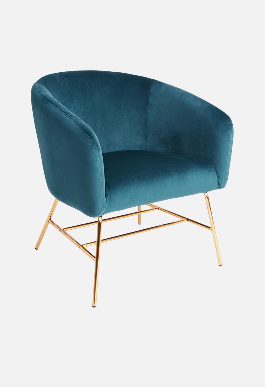 Sixth Floor - Ramsey resting chair - navy & gold