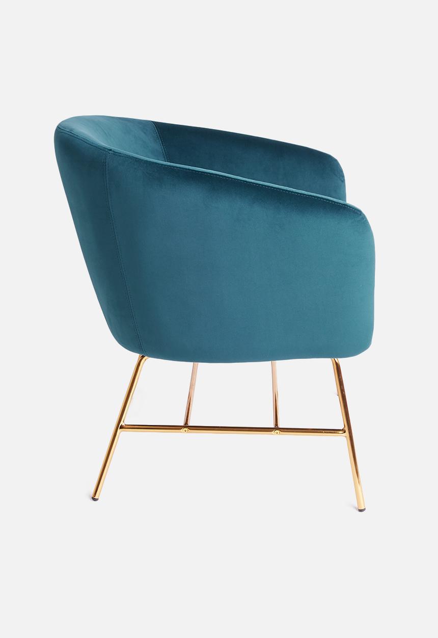Sixth Floor - Ramsey resting chair - navy & gold