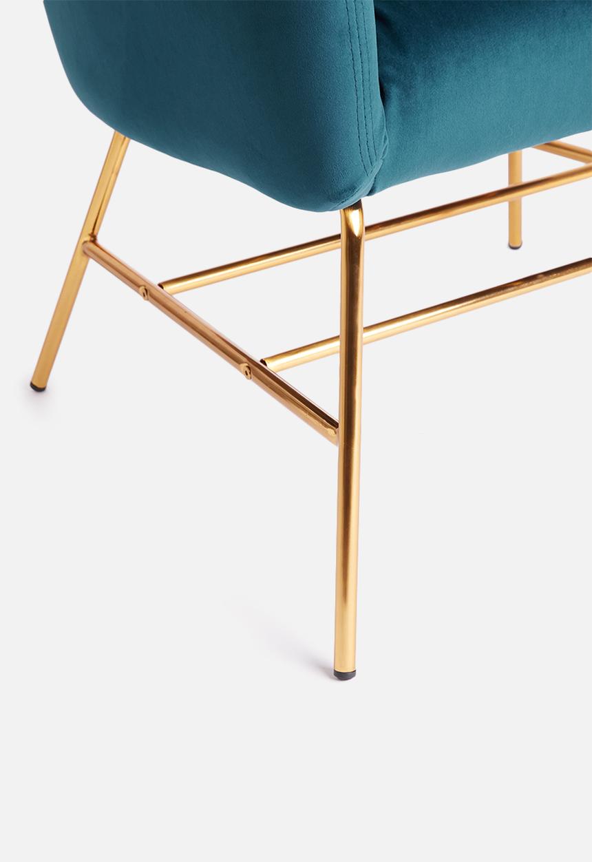 Sixth Floor - Ramsey resting chair - navy & gold