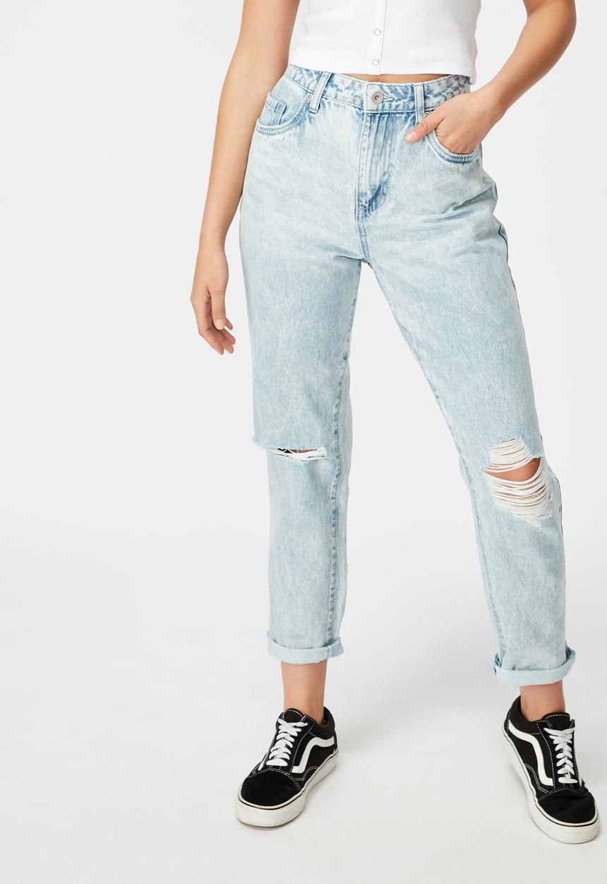 Factorie - Tapered mom jeans - sky blue
