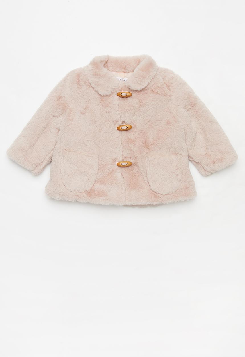 MINOTI - Faux fur jacket - dusty pink 