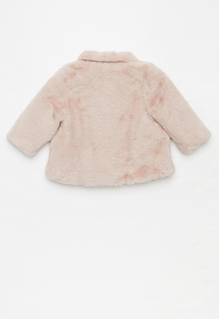 MINOTI - Faux fur jacket - dusty pink 