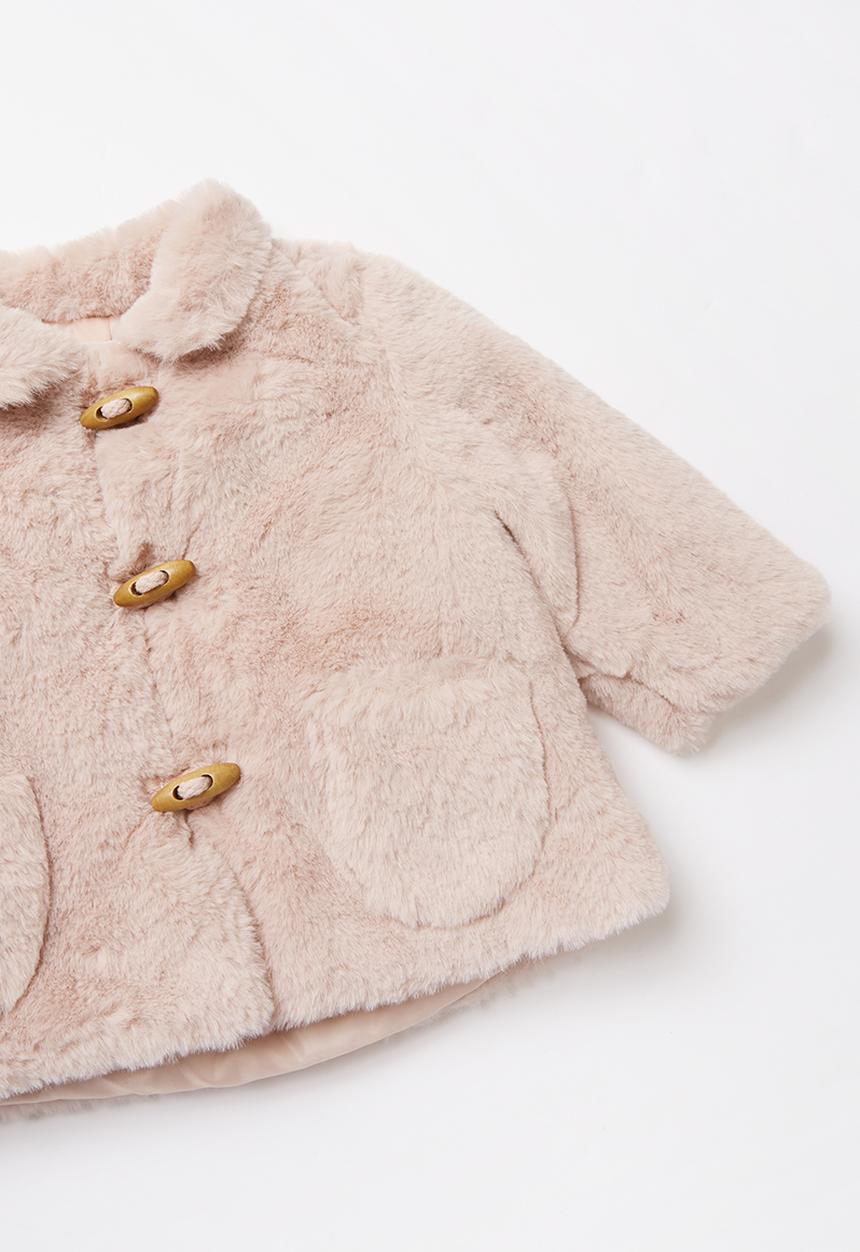 MINOTI - Faux fur jacket - dusty pink 