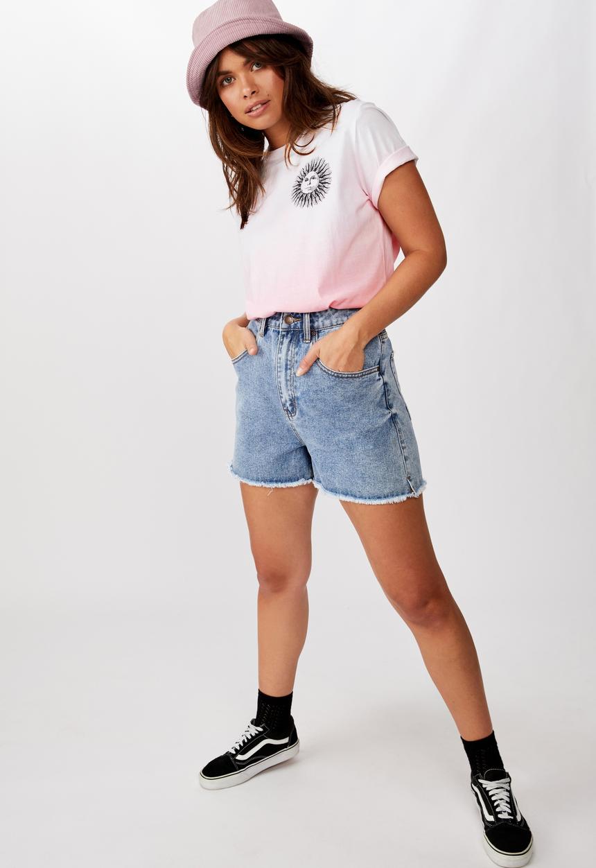 Factorie - Relaxed graphic T-shirt astro sun - pink