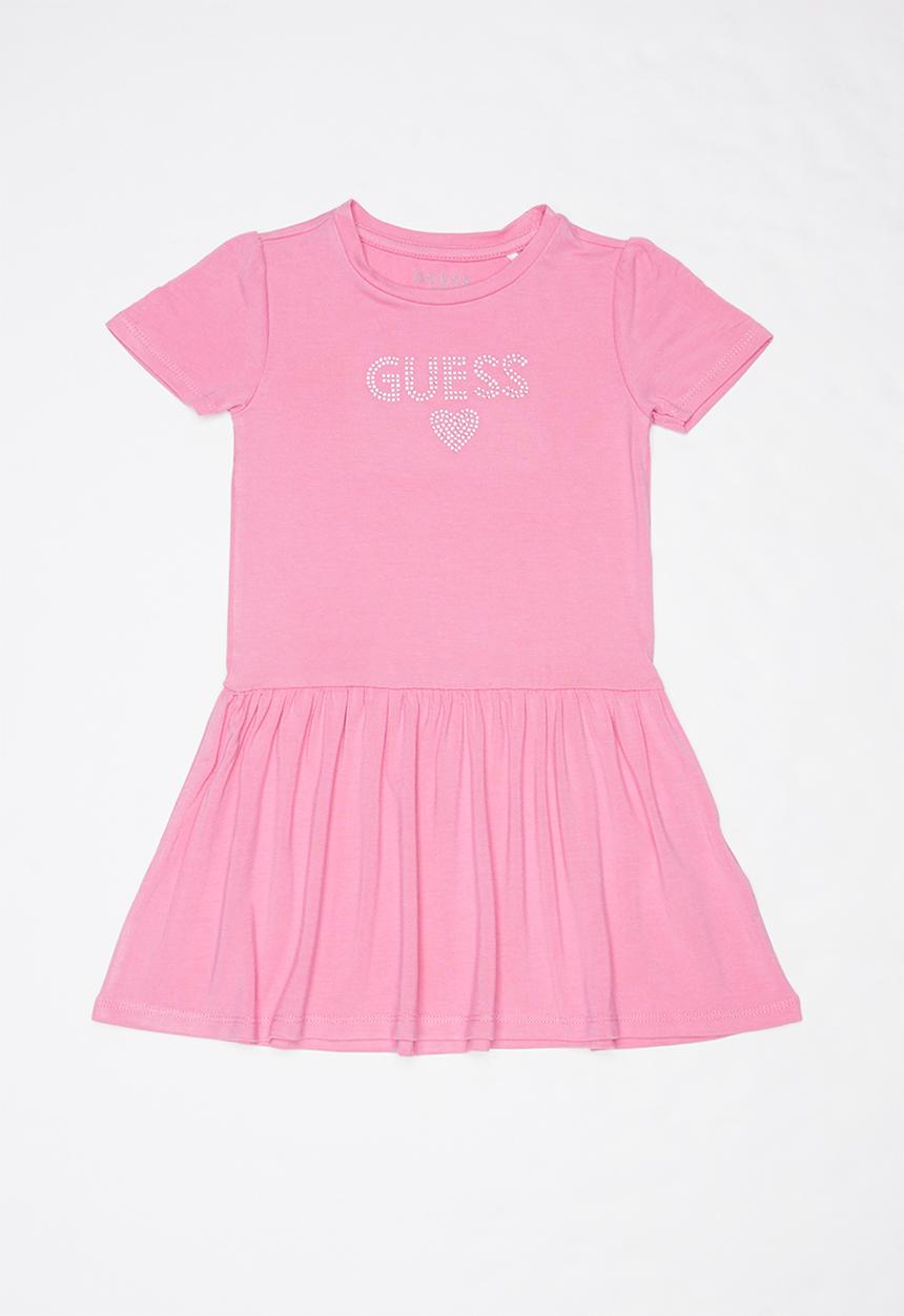 GUESS - Short sleeve Guess sandy  dress - pink