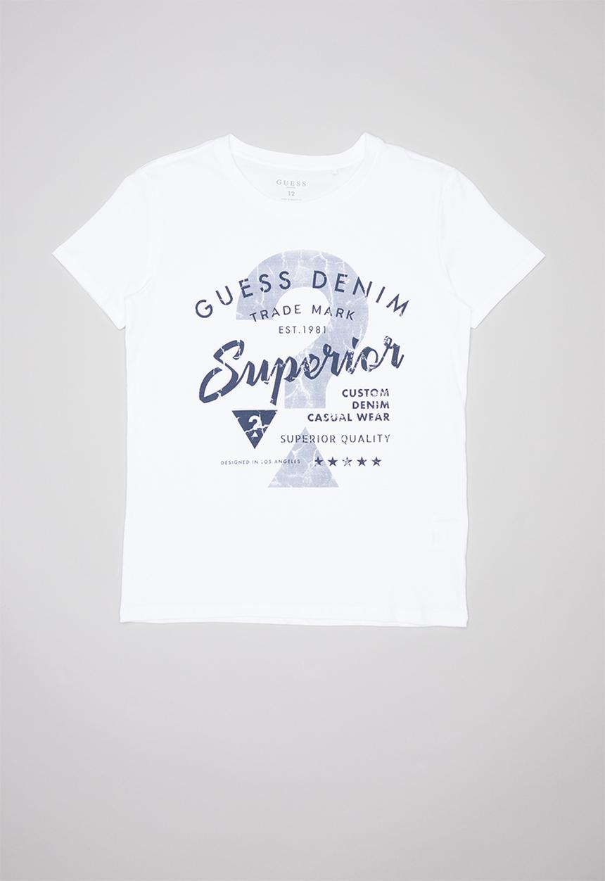 GUESS - Teens short sleeve Guess superior tee - white