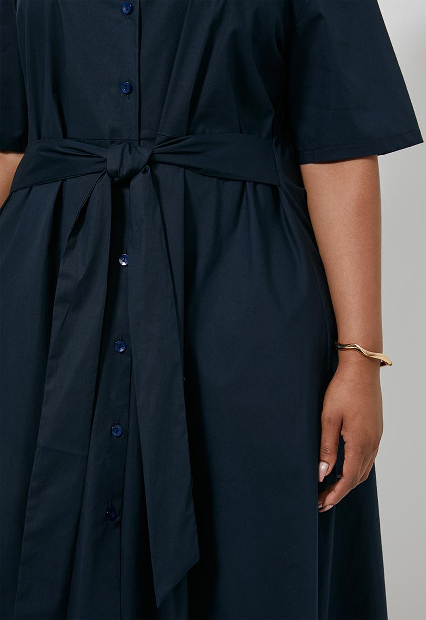 Superbalist - Dipped hem shirt dress - navy