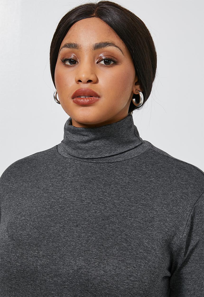 Superbalist - Poloneck dress - charcoal