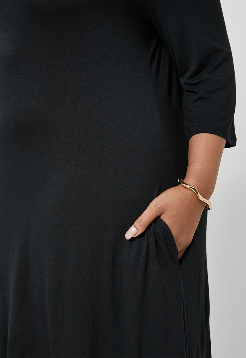 Superbalist - Ballerina sleeve pocket dress - black