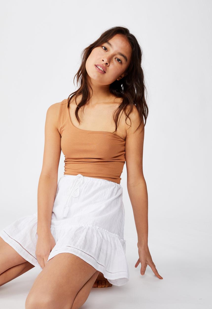 Cotton On - North tiered mini skirt - white