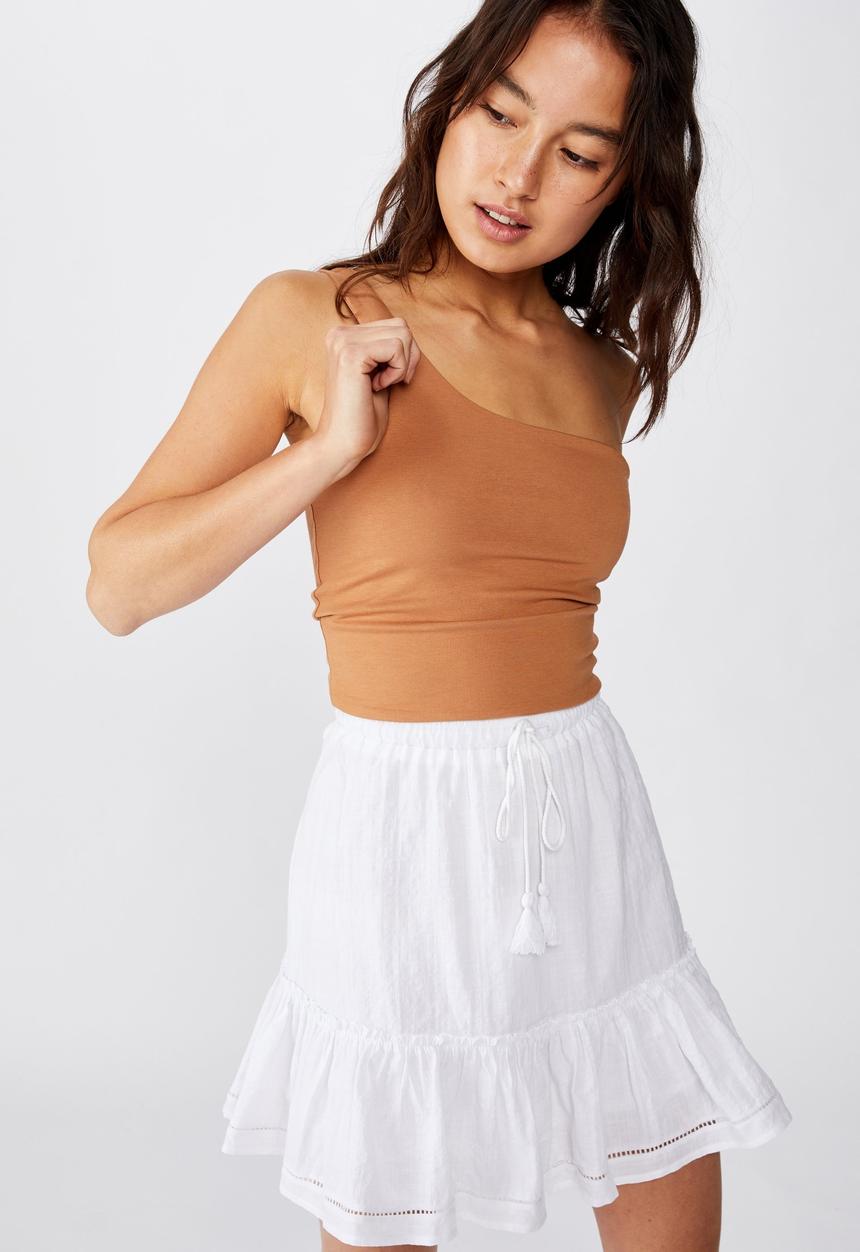 Cotton On - North tiered mini skirt - white