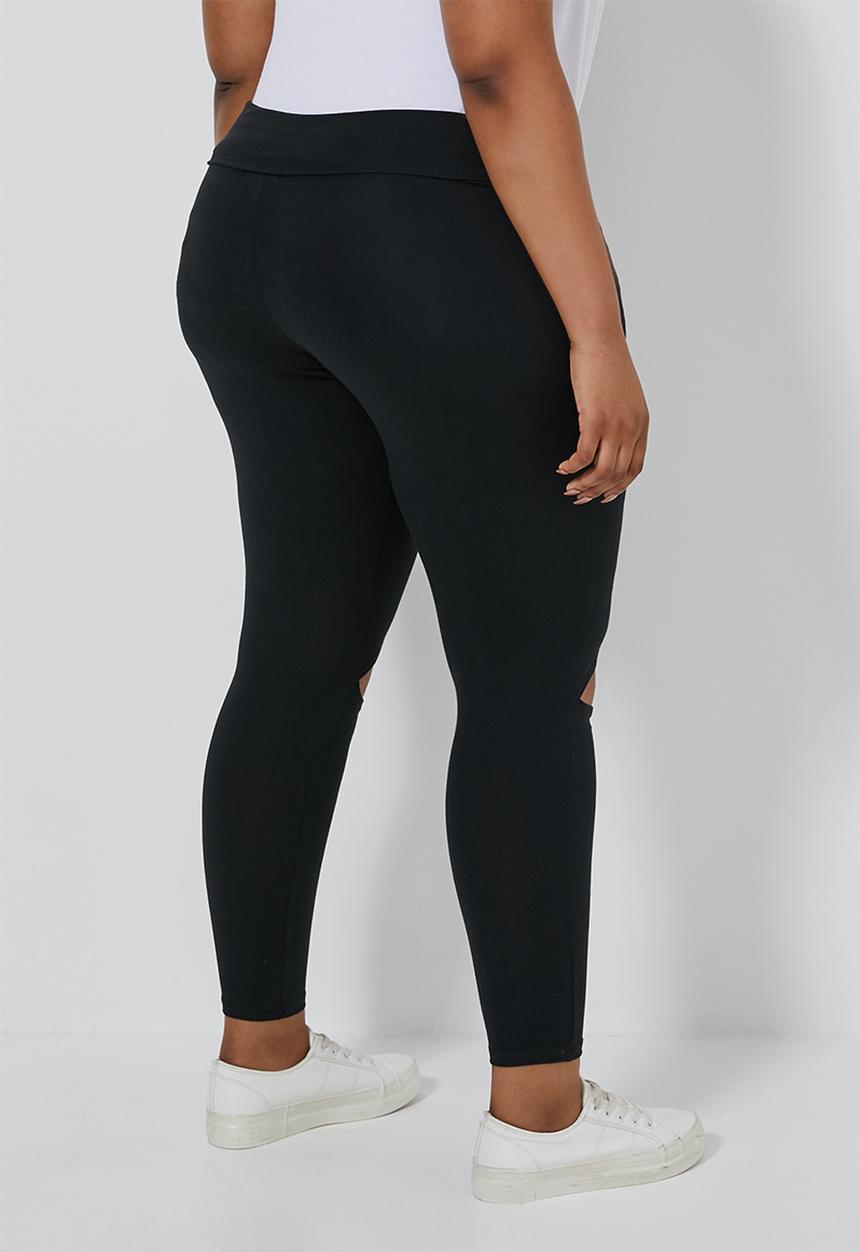 Superbalist - Knee slit leggings - black