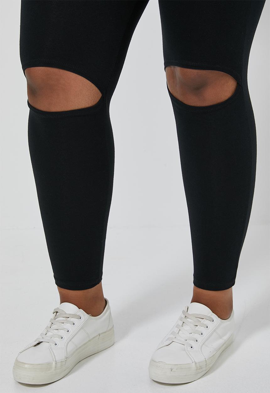 Superbalist - Knee slit leggings - black