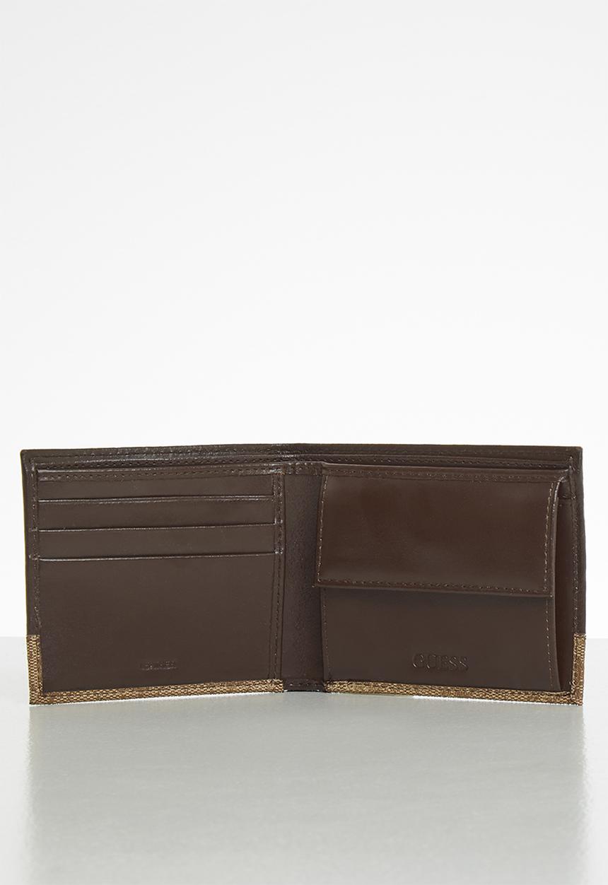 GUESS - Leonardo global wallet gift set - brown