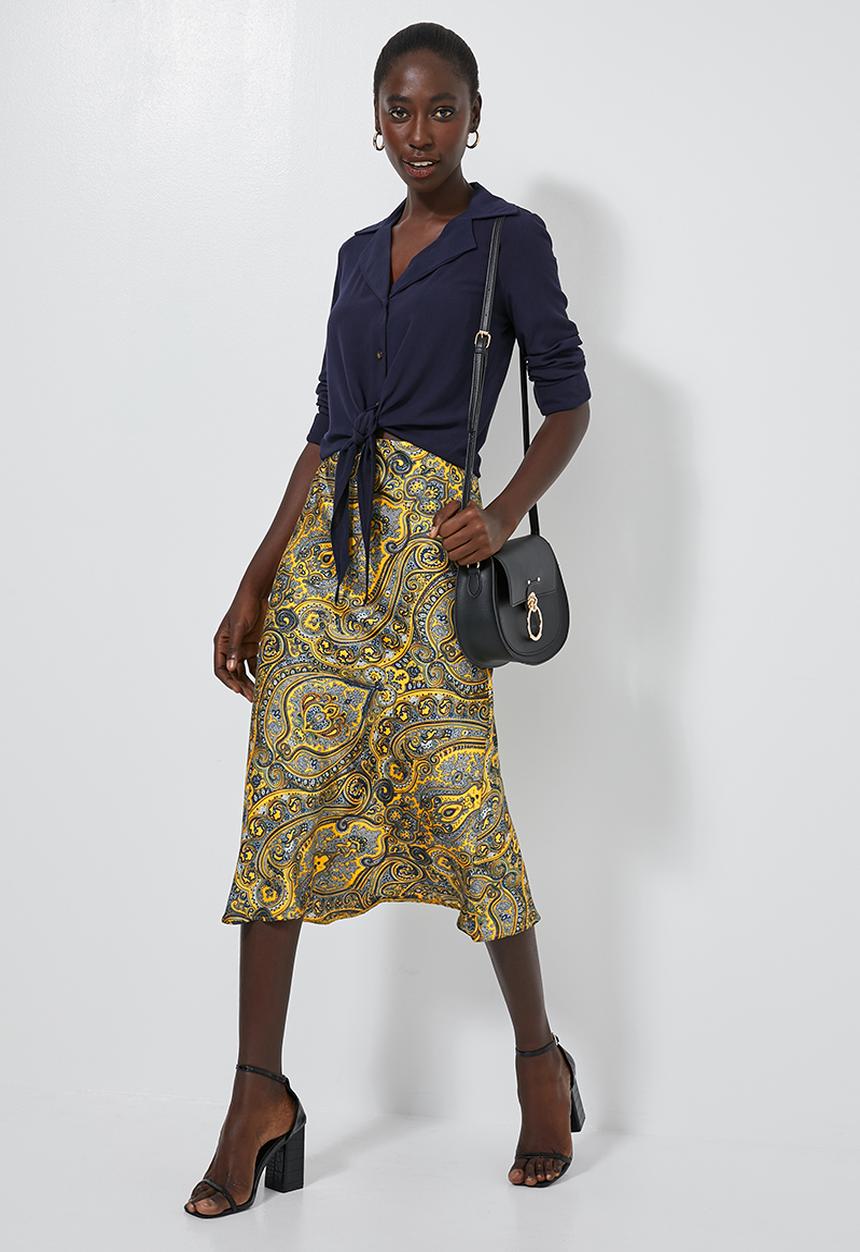Superbalist - Bias midi slip skirt - multi 