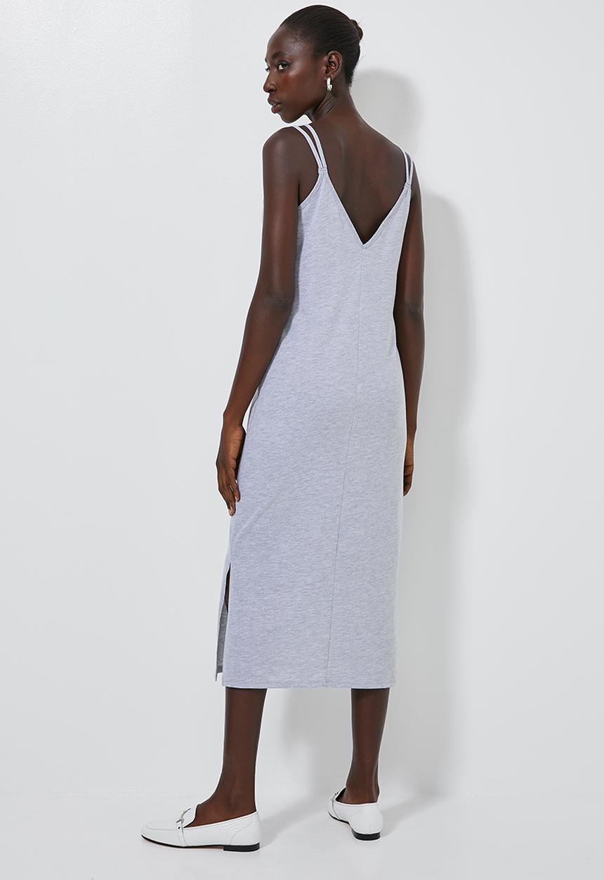 Superbalist - Knit strappy dress - grey 