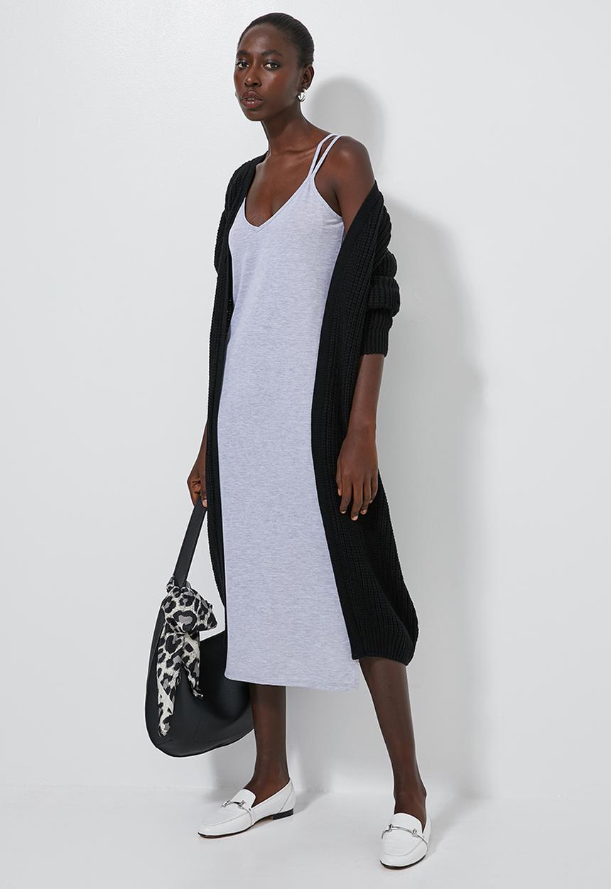 Superbalist - Knit strappy dress - grey 