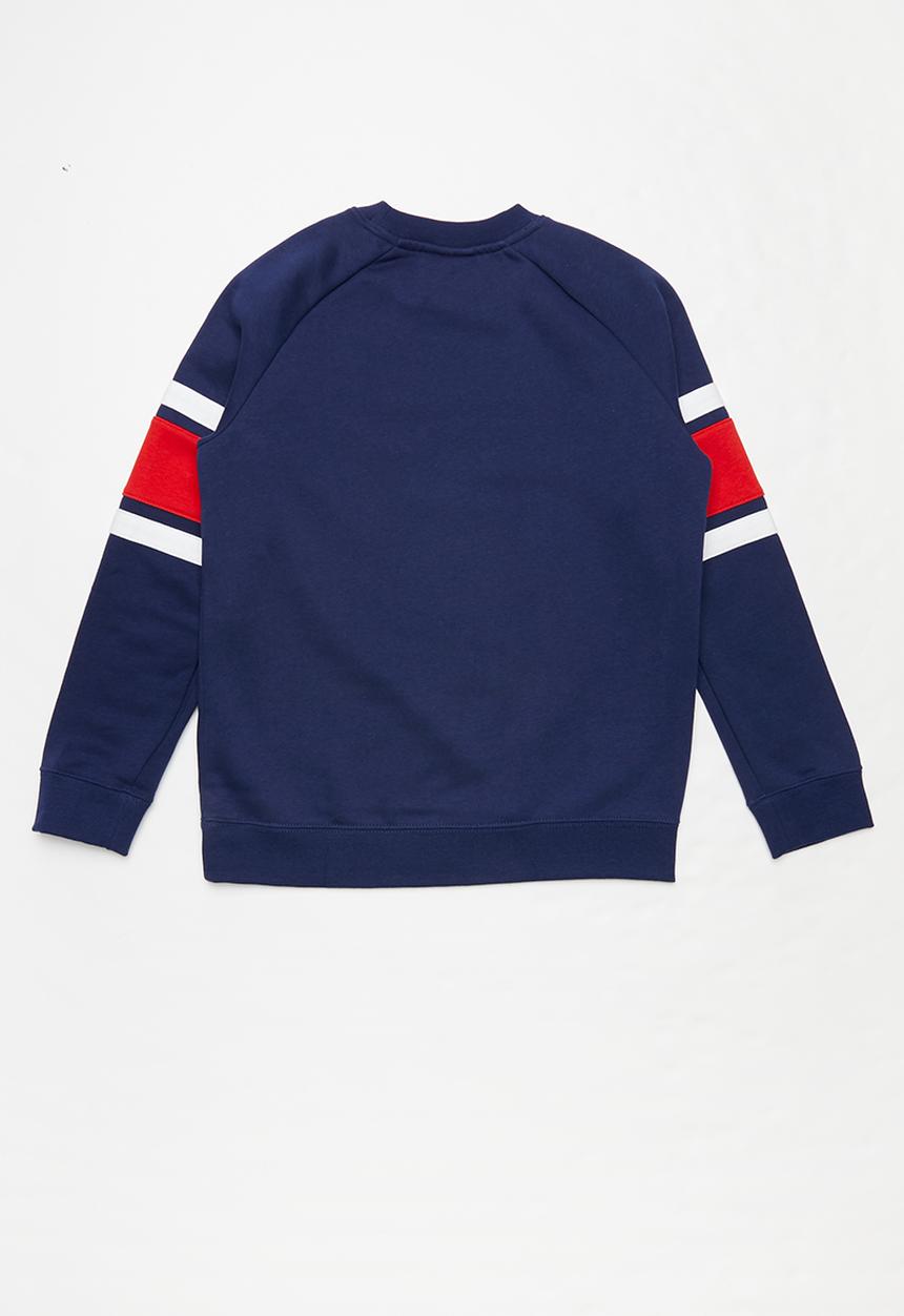 Nike - B Nike air long sleeve crew - blue & red