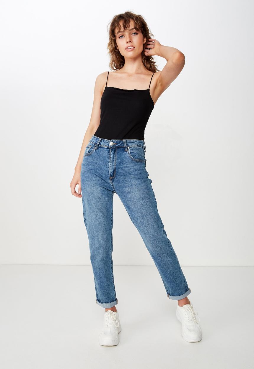 Cotton On - Carissa straight back bodysuit - black