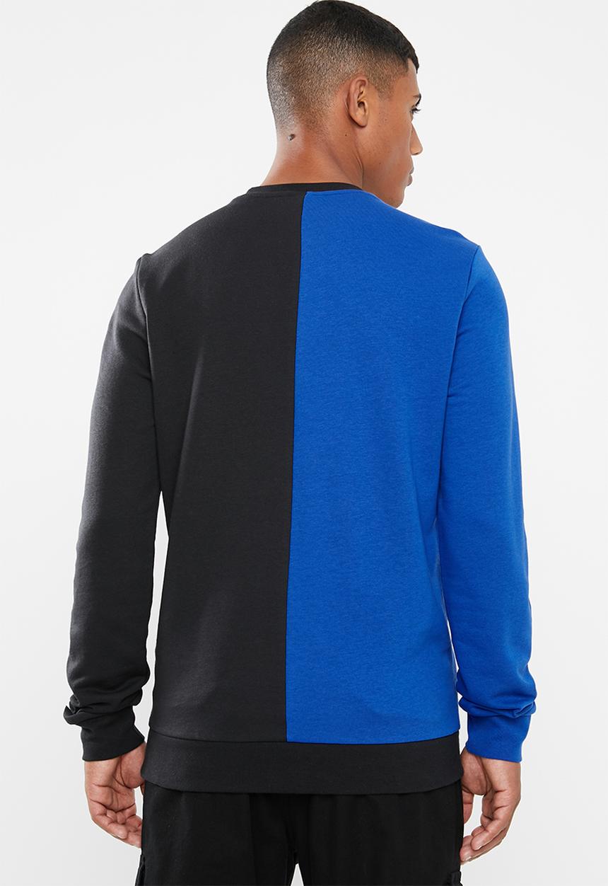 Reebok - Training essentials linear logo crew sweater - blue & black