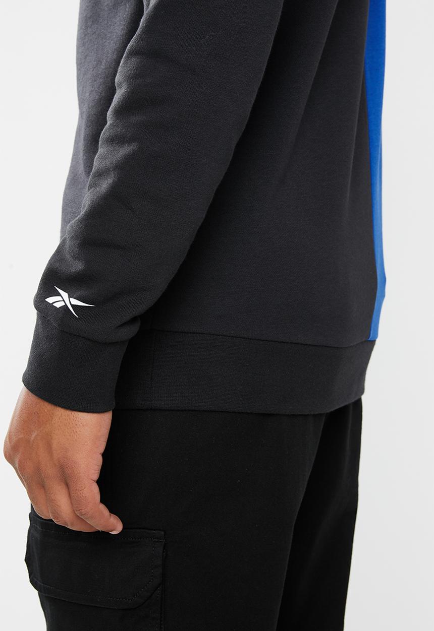 Reebok - Training essentials linear logo crew sweater - blue & black