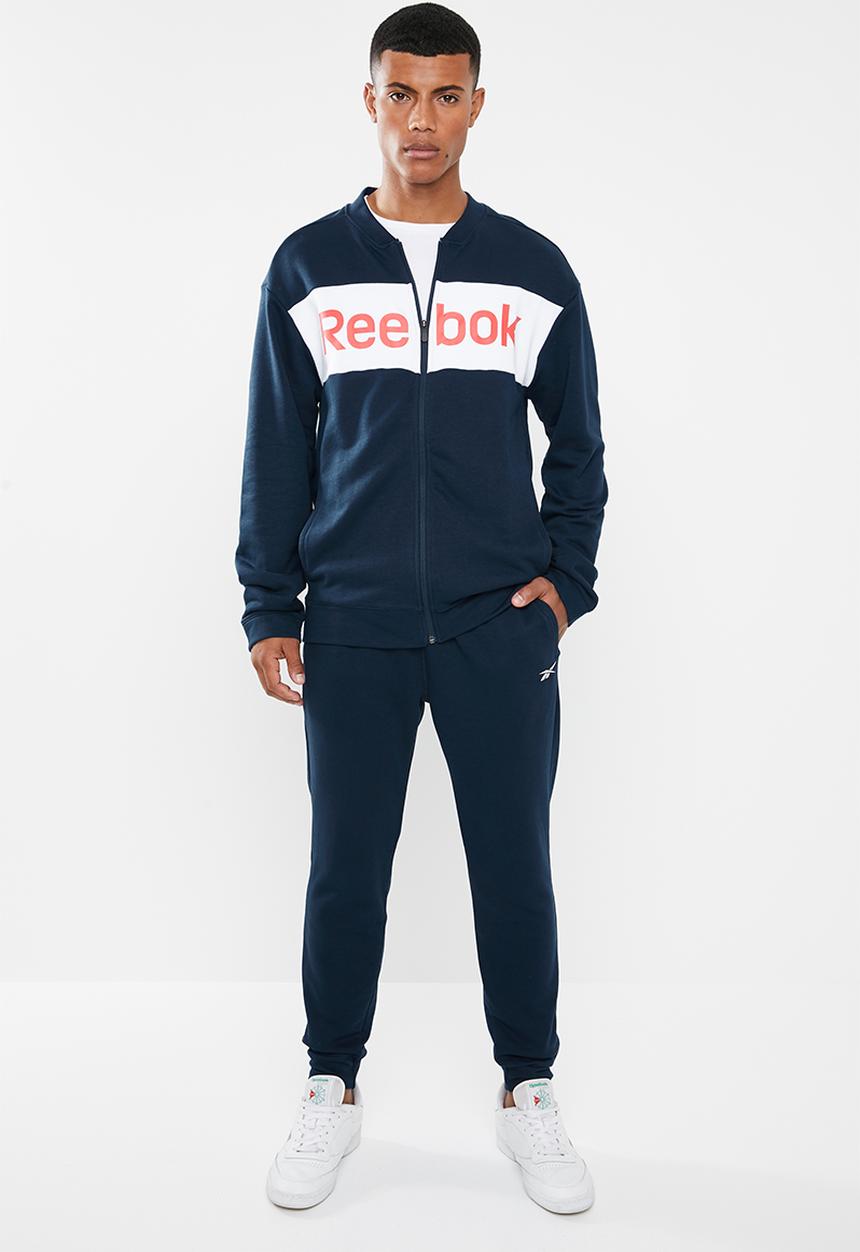 Reebok - Training essentials linear logo tracksuit - navy & white