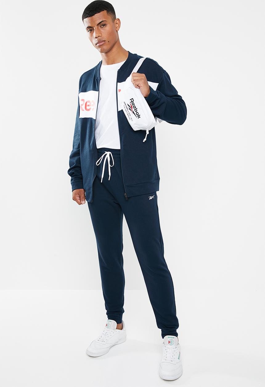 Reebok - Training essentials linear logo tracksuit - navy & white