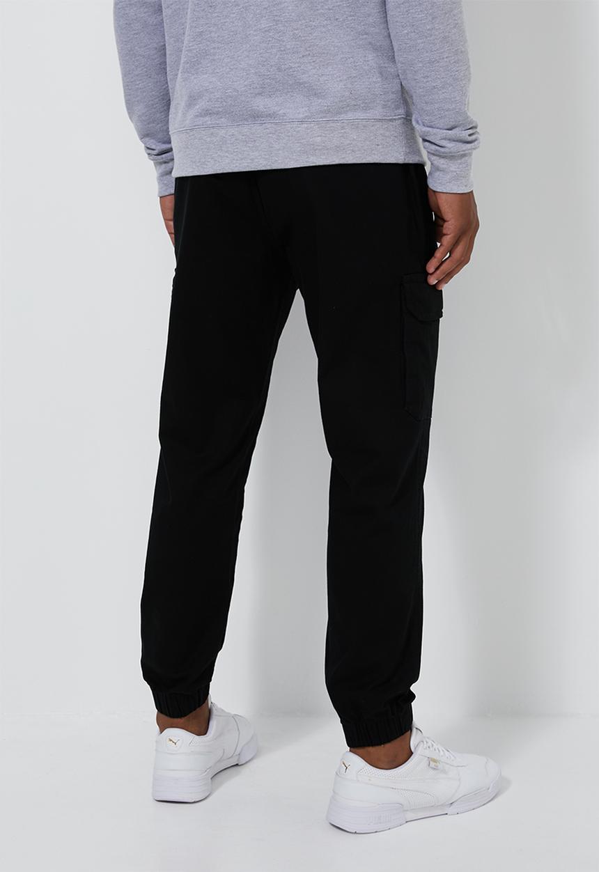Superbalist - Cuffed utility woven jogger - black