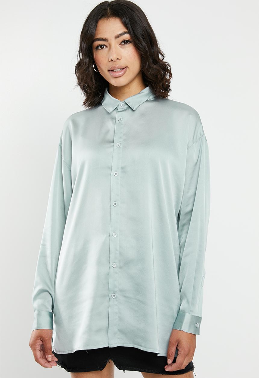 Missguided - Basic satin shirt - silver
