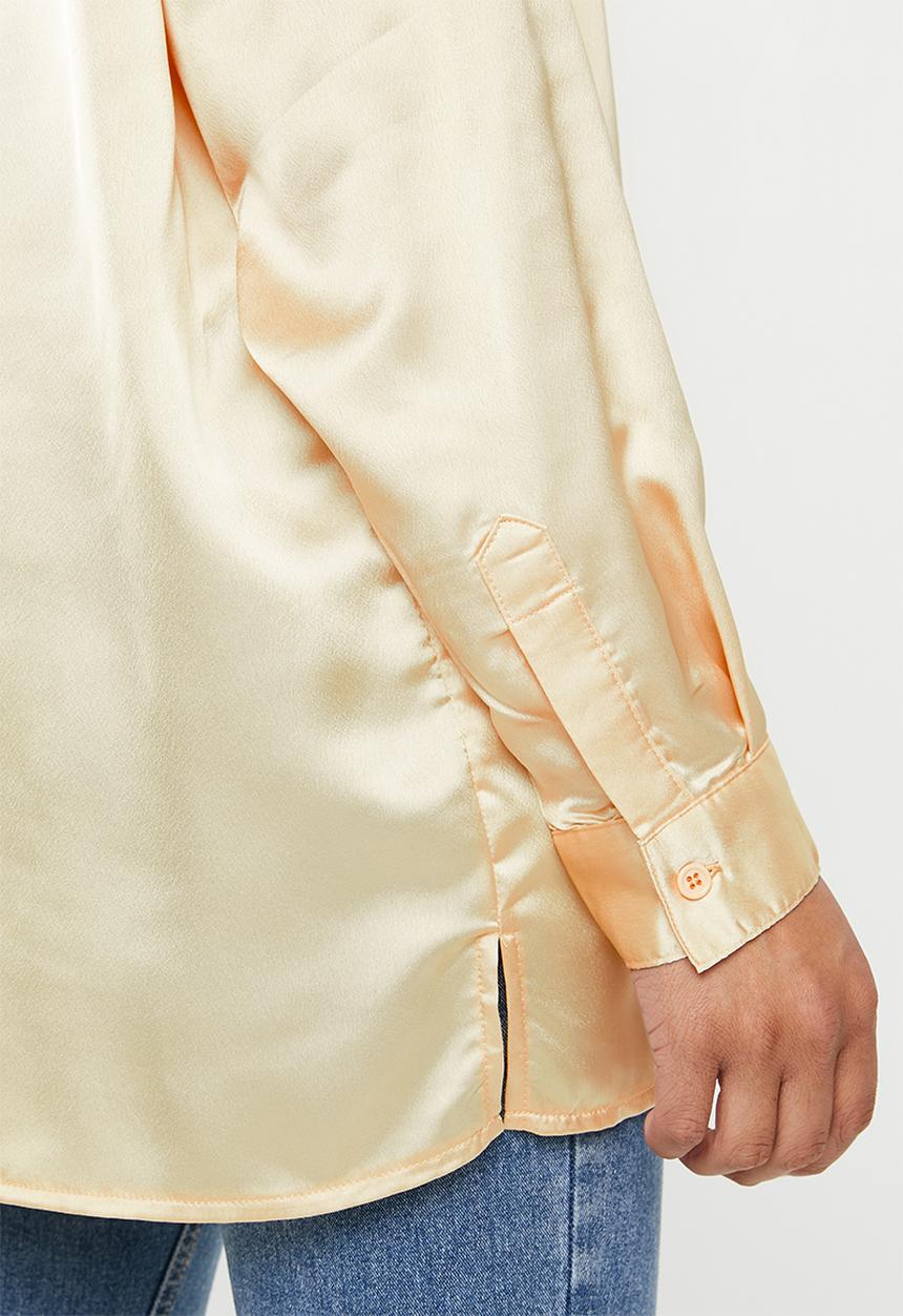 Missguided - Basic satin shirt - gold