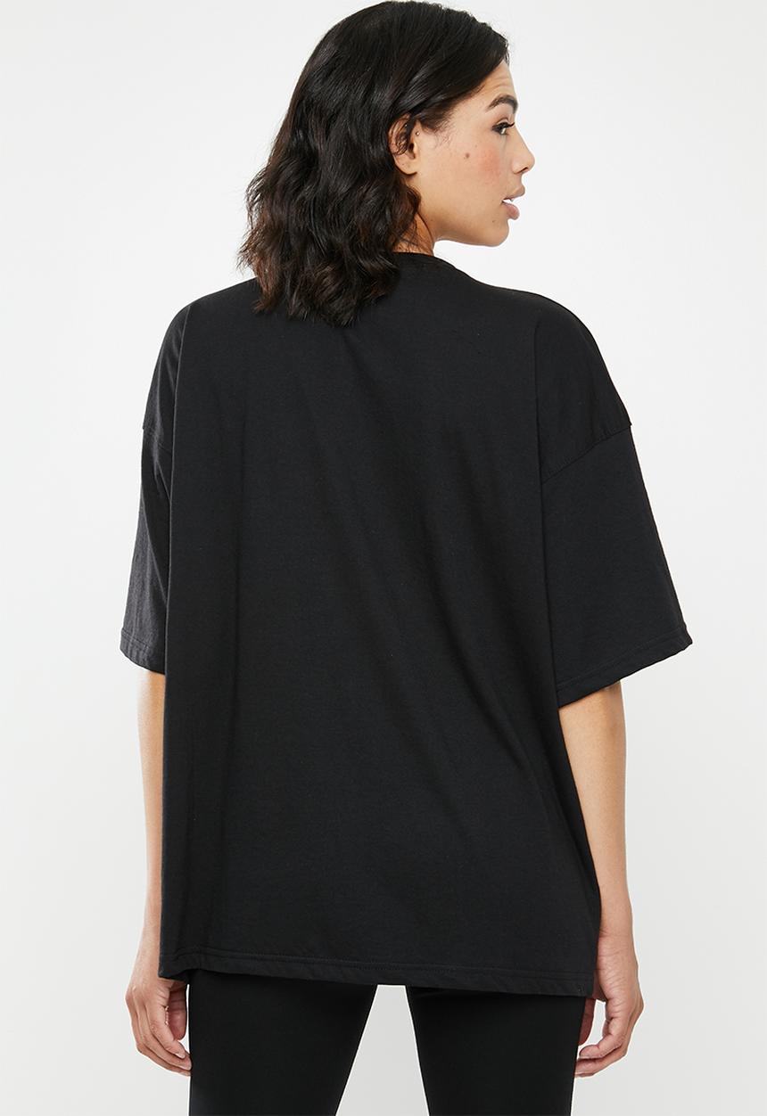 Missguided - Drop shoulder oversized panthers graphic T-shirt - black