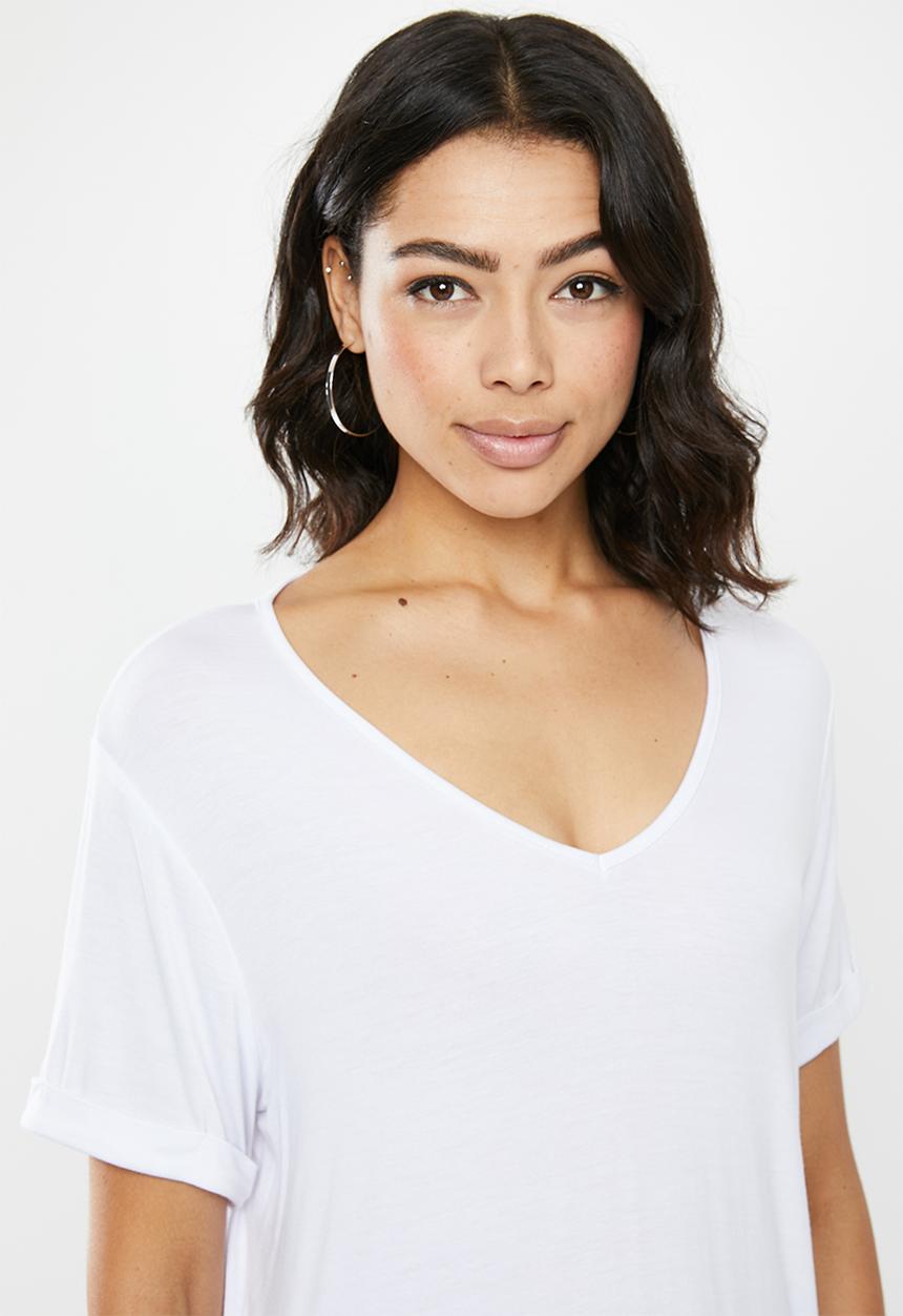 Missguided - 2Pack v neck boyfriend T-shirt - black & white