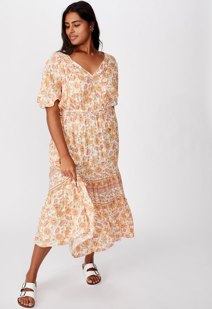 Cotton On - Curve tiered maxi dress - multi
