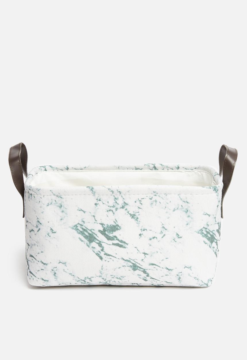 Sixth Floor - Marble canvas storage basket set of 3 - grey
