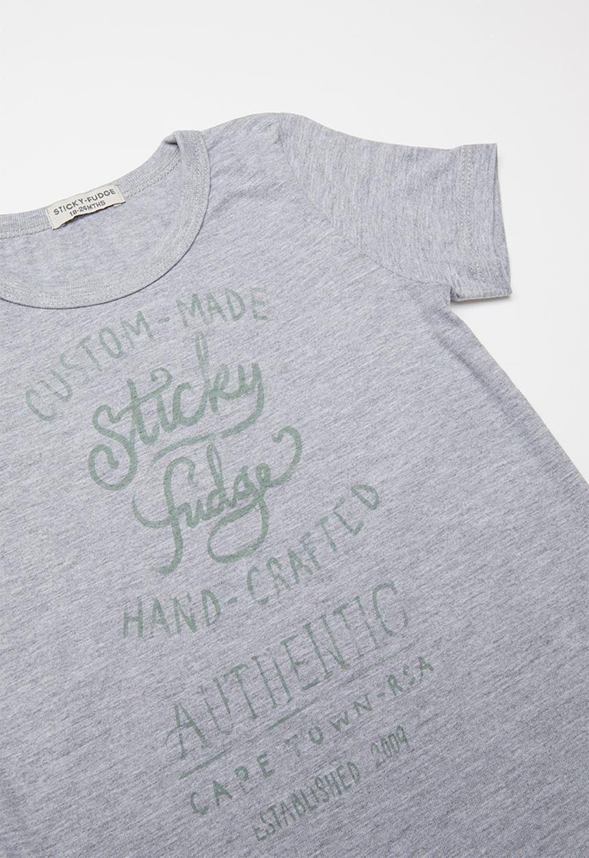 Sticky Fudge - Custom made basic T-shirt - grey