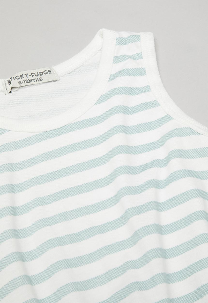 Sticky Fudge - Stripe playdress - blue & white