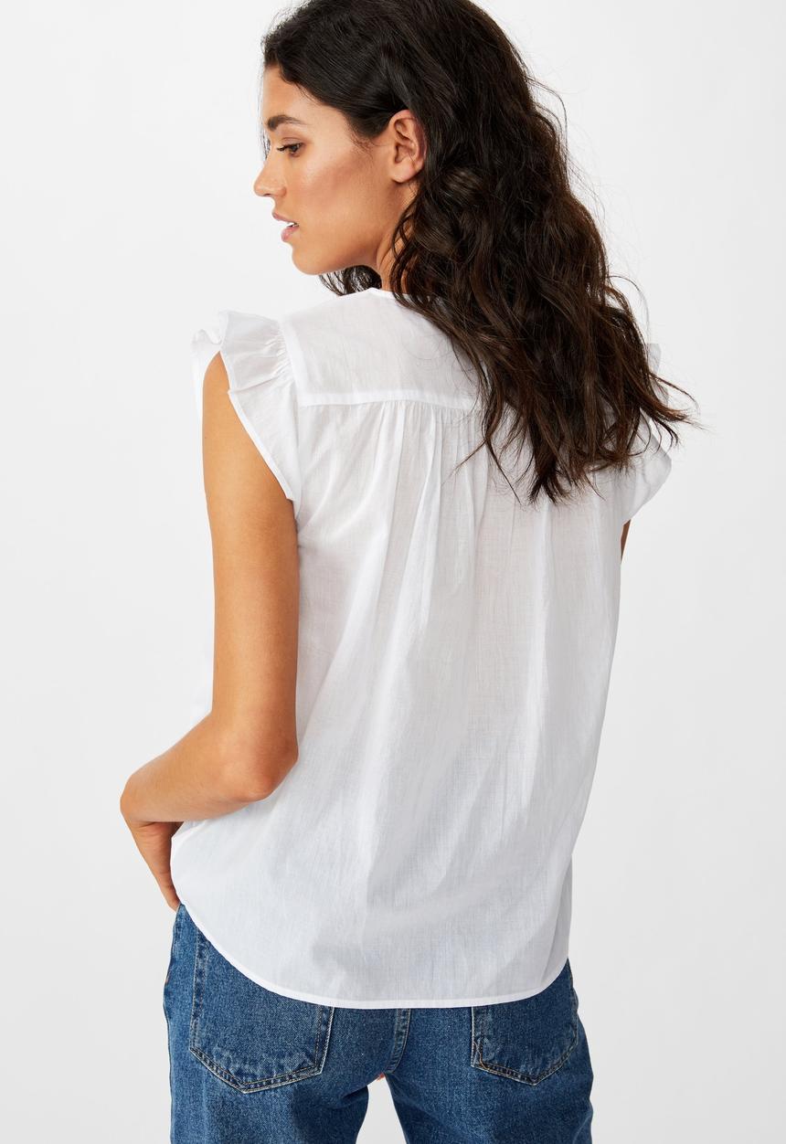 Cotton On - Free spirit sleeveless blouse - white